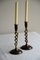 Open Barley Twisted Candlesticks in Brass, Set of 2, Image 2
