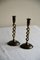 Open Barley Twisted Candlesticks in Brass, Set of 2 1