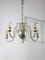 Antique Danish Brass Chandelier in Silver, 1800s 1