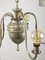 Antique Danish Brass Chandelier in Silver, 1800s 8
