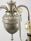 Antique Danish Brass Chandelier in Silver, 1800s 9