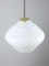 Mid-Century Italian Lamp in White Opaline and Brass, Image 2