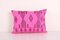 Fodera per cuscino decorativo Kilim in lana rosa anatolico, Immagine 1