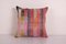 Turkish Decorative Square Striped Organic Wool Kilim Cushion Cover, Image 1