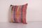 Turkish Decorative Square Striped Organic Wool Kilim Cushion Cover 3