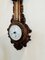 Antique Victorian Carved Walnut Banjo Clock Barometer, 1880 3