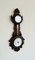 Antique Victorian Carved Walnut Banjo Clock Barometer, 1880 7