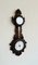 Reloj barómetro victoriano antiguo de nogal tallado, 1880, Imagen 7