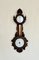 Reloj barómetro victoriano antiguo de nogal tallado, 1880, Imagen 8