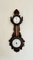 Reloj barómetro victoriano antiguo de nogal tallado, 1880, Imagen 5