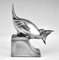 Serre-Livres Oiseau Art Déco en Bronze par C. Omin, 1925, Set de 2 6