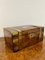 Antike viktorianische Schreibbox aus Messing mit Rahmen aus Wurzelholz, 1860 6