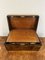 Antique Victorian Brass Bounded Writing Box in Burr Walnut, 1860, Image 4