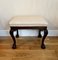 Antique Victorian Carved Mahogany Stool, 1880s, Image 4