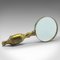 Antique English Magnifying Glass in Brass, 1910, Image 1