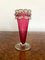 Vases Cranberry Antiques, Victorien, 1860, Set de 2 2