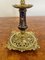 Antique Victorian Brass and Porcelain Candlesticks, 1880, Set of 2 4