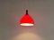 Lámpara colgante de cristal de Murano rojo de Paolo Venini para Venini, Italia años 60, Imagen 7