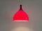 Lámpara colgante de cristal de Murano rojo de Paolo Venini para Venini, Italia años 60, Imagen 8