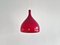 Red Murano Glass Pendant Lamp by Paolo Venini for Venini, Italy 1960s 1