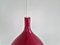 Lámpara colgante de cristal de Murano rojo de Paolo Venini para Venini, Italia años 60, Imagen 4