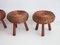 Vintage Rattan and Beech Stools by Tony Paul, 1950s, Set of 4 4