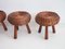 Vintage Rattan and Beech Stools by Tony Paul, 1950s, Set of 4, Image 4