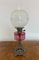 Antique Victorian Cranberry Glass Oil Table Lamp, 1870s 1