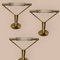 Wandleuchten aus Messing & Glas, 1990er, 3er Set 2