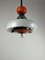 Lámpara colgante extensible italiana de cerámica y vidrio, años 70, Imagen 5