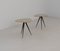 Italian Triangular Wooden Tables with Iron Spiked Legs, 1950s, Set of 2, Image 3