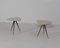 Italian Triangular Wooden Tables with Iron Spiked Legs, 1950s, Set of 2, Image 6