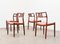 Model 79 Dining Chairs in Rosewood and Leather by N.O. Moller for J.L. Mollers Denmark, 1966, Set of 4 2