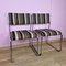 Bauhaus Kitchen Dining Set with Chairs and Benches, 1970s, Set of 4 5