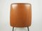 Campanula Chairs in Brown Leather and Brass by Carlo Pagani for Arflex, 1952, Set of 2 3