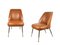 Campanula Chairs in Brown Leather and Brass by Carlo Pagani for Arflex, 1952, Set of 2 1