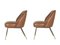 Campanula Armchairs in Brown Leather and Brass by Carlo Pagani for Arflex, 1952, Set of 2 5