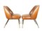 Campanula Armchairs in Brown Leather and Brass by Carlo Pagani for Arflex, 1952, Set of 2, Image 13