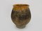 French Jar in Varnished Brown Yellow Terracotta 2