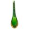 Modern Green and Yellow Murano Glass Vase by Flavio Poli for Seguso, 1970s 1