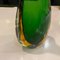 Moderne Vase aus Muranoglas in Grün & Gelb von Flavio Poli für Seguso, 1970er 4