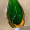 Moderne Vase aus Muranoglas in Grün & Gelb von Flavio Poli für Seguso, 1970er 6