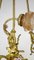 Antique French Art Nouveau Brass Glass Chandelier, 1900s 16