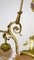 Antique French Art Nouveau Brass Glass Chandelier, 1900s 25