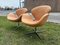 Dänischer Mid-Century Modell 3320 Swan Chair aus Leder von Arne Jacobsen für Fritz Hansen, 1970er 4