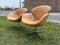 Mid-Century Danish Model 3320 Leather Swan Chair by Arne Jacobsen for Fritz Hansen, 1970s, Image 4