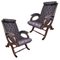 Mid-Century Chesterfield Leather Lounge Chair by Pierre Lottier for Valenti Barcelona, Set of 2 1