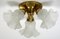 Brass & Glass Ceiling Lamp from Schröder and Co., 1960s 2