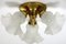 Brass & Glass Ceiling Lamp from Schröder and Co., 1960s 3