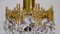 Brass & Lead Crystal Chandelier from Palwa, 1960s, Image 4